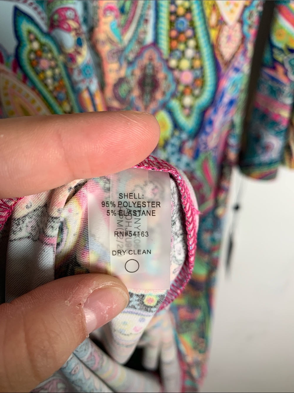 Tommy Hilfiger Multicolor Paisley Long Sleeve Fit-and-Flare Dress - Picture 6 of 7